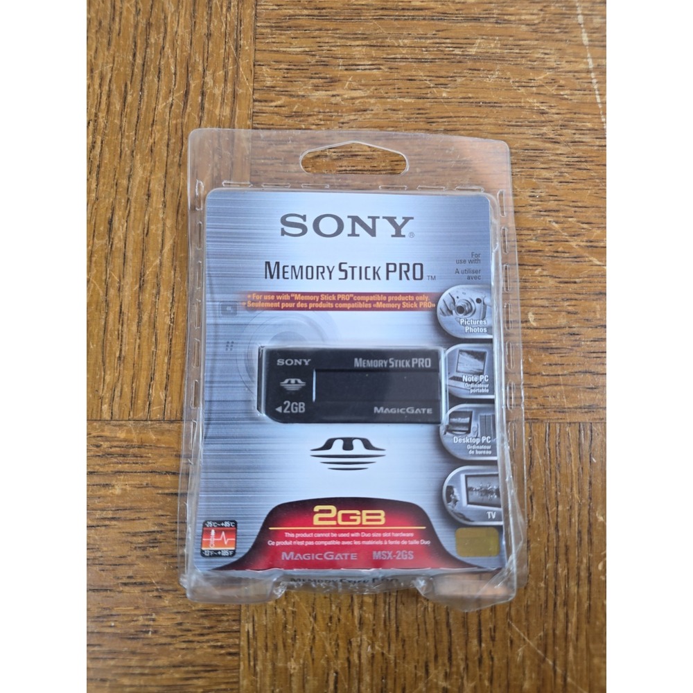 NEW Sony 2GB Memory Stick Pro MagicGate MSX-2GS Vintage Sealed Flash Memory